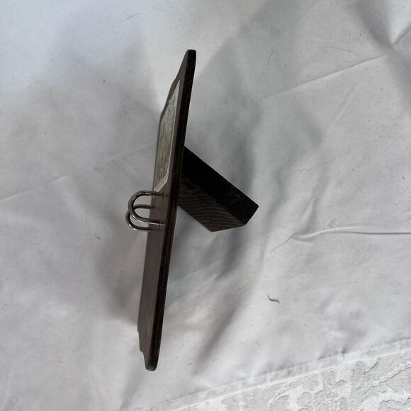 Wooden Recipe Card Holder Vintage Brown Stand Cottage Core Country Chic - Picture 3 of 9